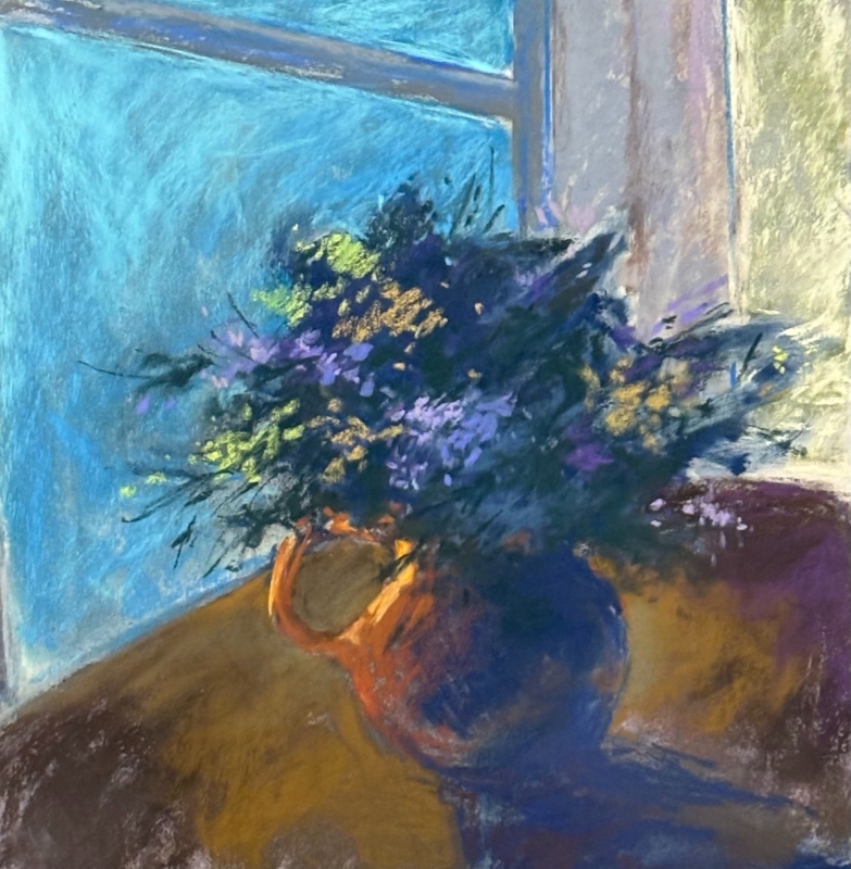 Flowers in the Window by artist julia fletcher